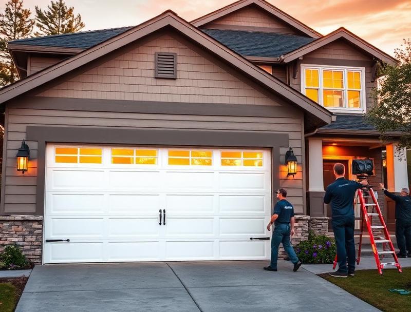 New Door Installation - professional technician at work